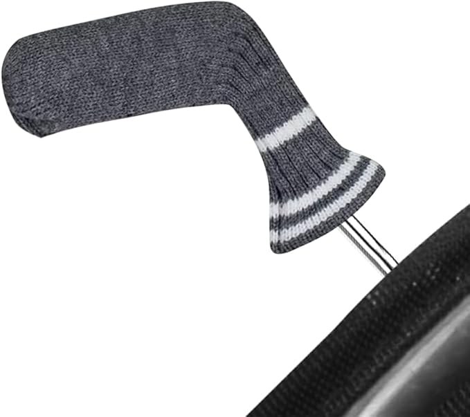 Scott Edward 1/7/10 Pcs Knitted Golf Club Head Covers for Irons Wedge Cuteness and Basically Socks Shape Washable Golf Club Head Protector on Classic Stripes Style,Double Sided Customization