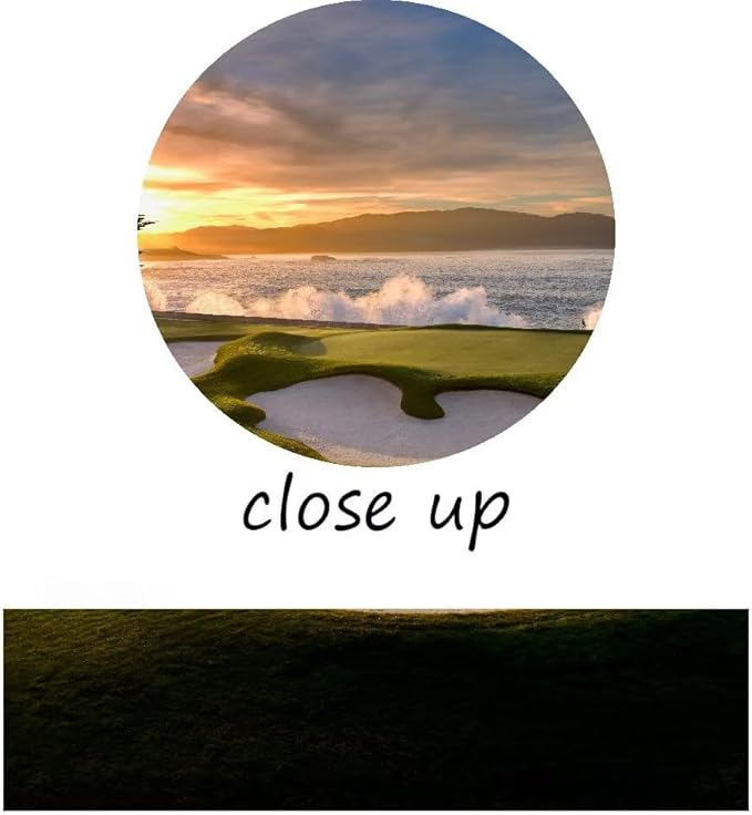 chenchenArt Pebble Beach Golf Course Wall Art Pictures Golf Course Poster Canvas Prints Golf Artwork Wall Decor for Living Room Bedroom Bathroom Home Decorations Framed Ready to Hang(24''H x 36''W)