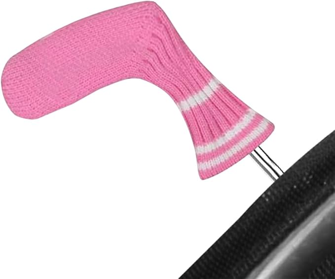 Scott Edward 1/7/10 Pcs Knitted Golf Club Head Covers for Irons Wedge Cuteness and Basically Socks Shape Washable Golf Club Head Protector on Classic Stripes Style,Double Sided Customization