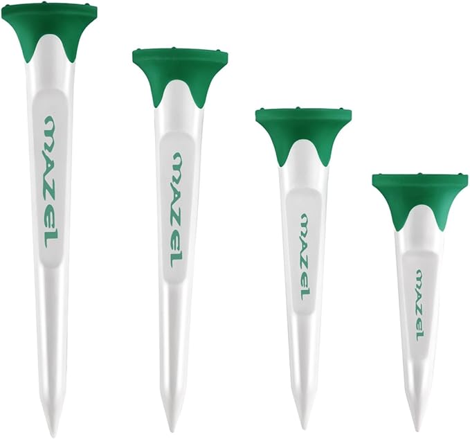MAZEL Plastic Golf Tees 8 Pack|Excellent Durability and Stability Plastic Tees with 5 Prongs,Reduces Friction & Side Spin
