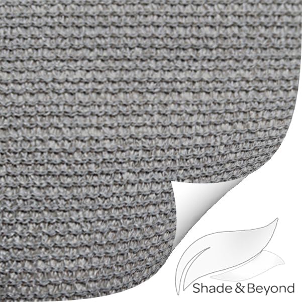 Shade&Beyond Rectangle Sun Shade Sail 12'X16' Permeable Canopy Light Grey - Image 8