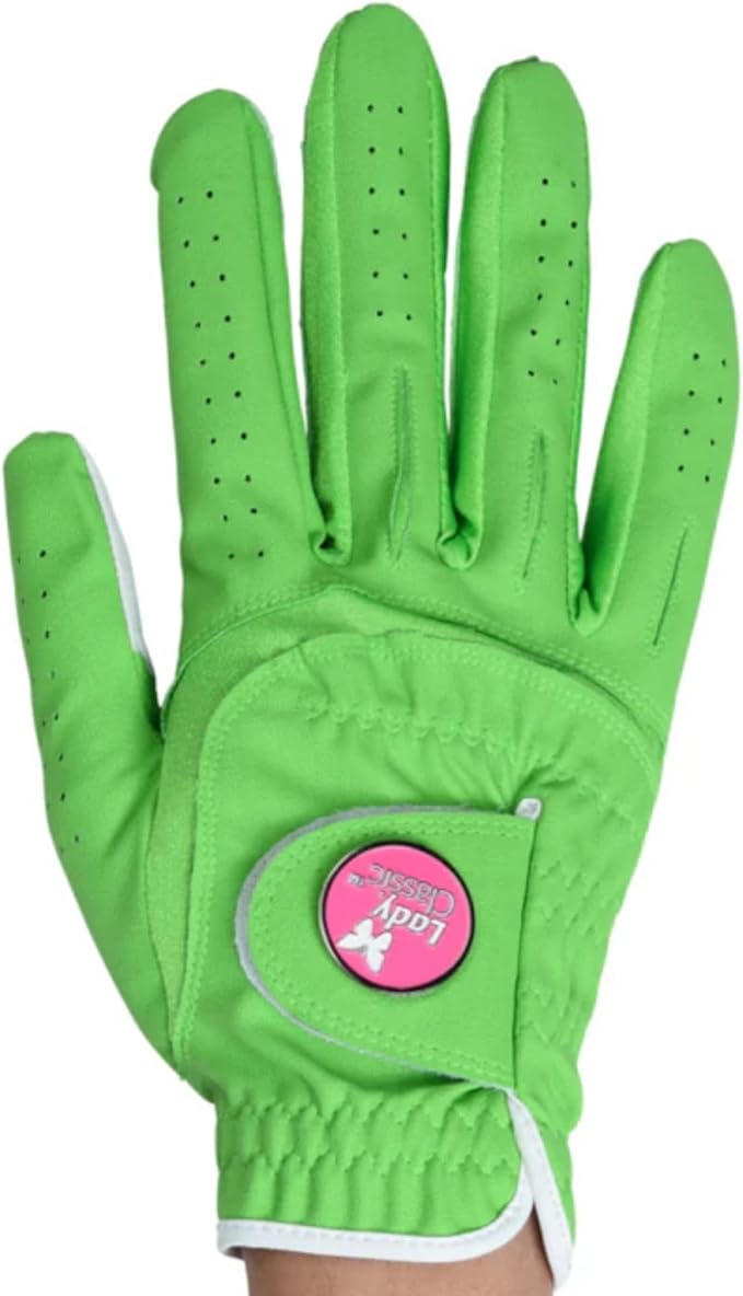 Womenβs Form Fit Golf Glove β Lightweight, Flexible & Stylish with Leather Palm Patch β Soft Flex Comfort β Right or Left Hand