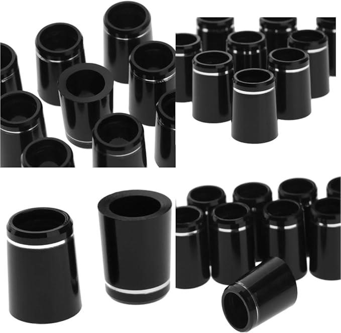 yukata Black Golf Club Ferrules 0.350inch Ring Tapered Ferrules Golf Club Parts for Most Brands of Irons and Carbon Clubs 10PCS