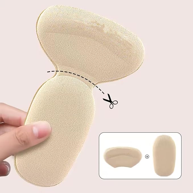 Soft Sponge Heel Protectors - Heel Grips for Comfort in High Heels – T-Shape Design – Anti Slip – Prevents Blisters - Makes Shoes Fit Better - 2 Pairs (Multicolor)