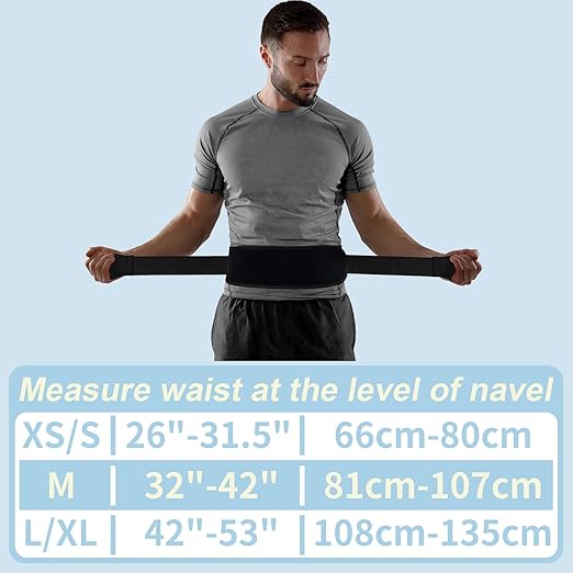Thin & Lightweight Back Brace for Lower Back Pain Relief โ Slim, Breathable Back Support Brace for Sciatica, Herniated Disc โ Adjustable Lumbar Support Belt for Men & Women, All Day Comfort