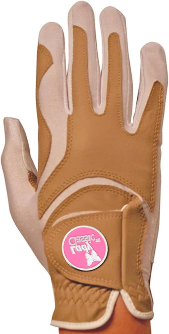 Womenβs Form Fit Golf Glove β Lightweight, Flexible & Stylish with Leather Palm Patch β Soft Flex Comfort β Right or Left Hand