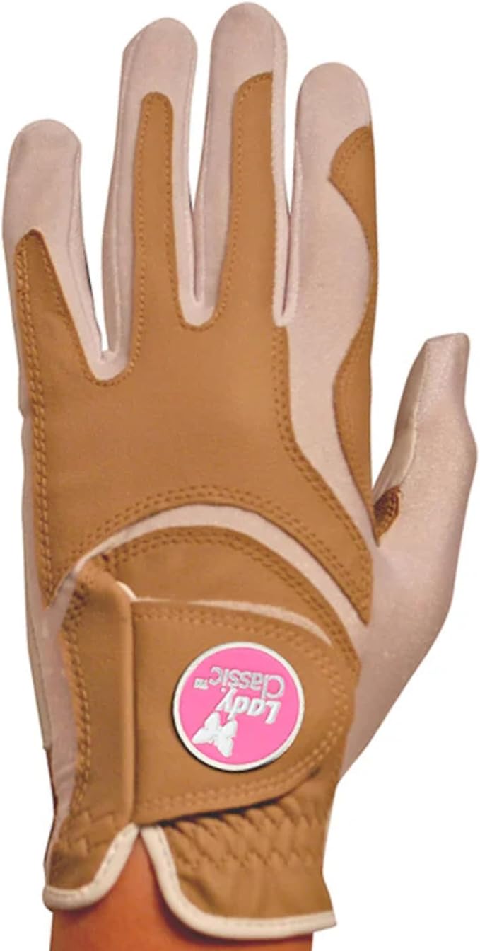 Womenβs Form Fit Golf Glove β Lightweight, Flexible & Stylish with Leather Palm Patch β Soft Flex Comfort β Right or Left Hand