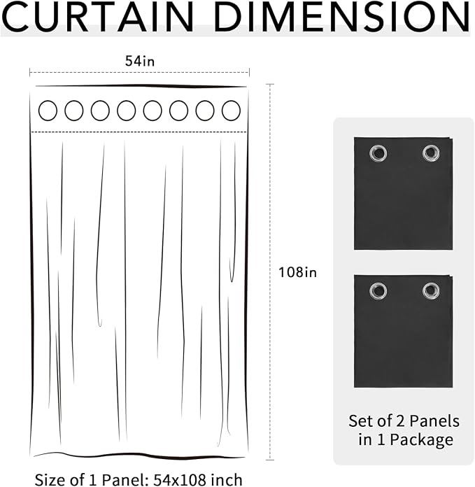 Easy-Going 100% Waterproof Outdoor Curtains 54x108 inch, Gazebo and Pergola 2 - Image 7