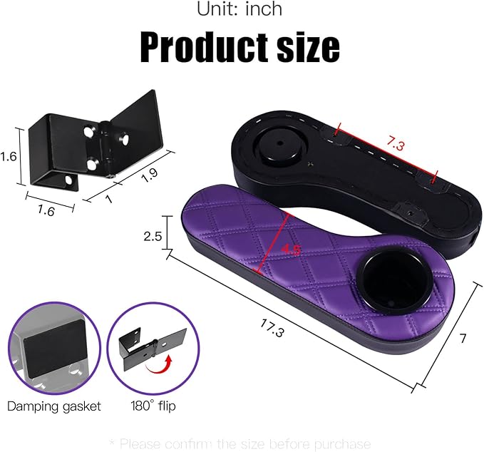 NOKINS Golf Cart Diamond Flip Armrest with Cup Holder, No Drilling Required, Golf Cart Folding Hinged Armrest, Inward Mount, for Club Car EzGo Yamaha Back Seat Kit