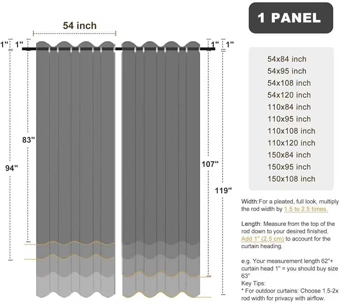 BONZER Waterproof Indoor/Outdoor Curtains - Image 9