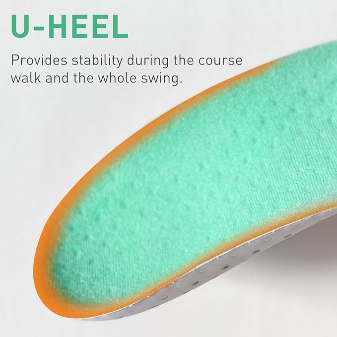 Insoles for Golf Men's Shoes Replacement, Footwear Inserts for Arch Support Inserts to Help Reduce Fatigue Cushion Shock Absorbing (Men 7-9)