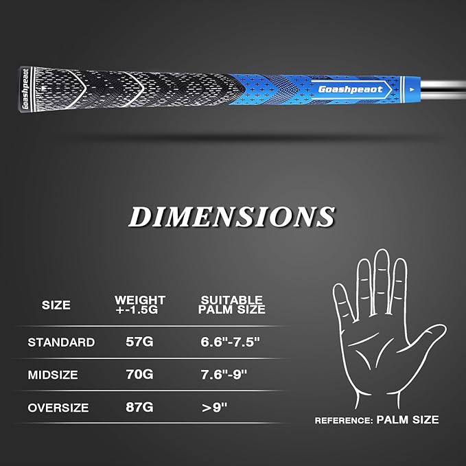 Cross Cord Golf Grips 13 Pack with Golf Grip Kit,Premium Hybrid, Anti-Slip Golf Club Grips, High Feedback & All Weather Performance Golf Grips