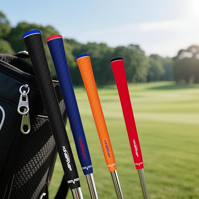 Multi Compound Golf Grips,13 Grips Set,Soft Rubber Golf Clubs Grips, Anti-Slip Ecological Cotton Yarn Thread Technology,Midesize Standard Size,6 Colors Optional