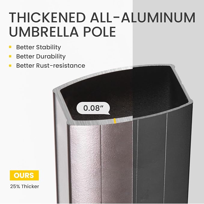 10x10 FT Outdoor Cantilever Patio Umbrella - Image 9