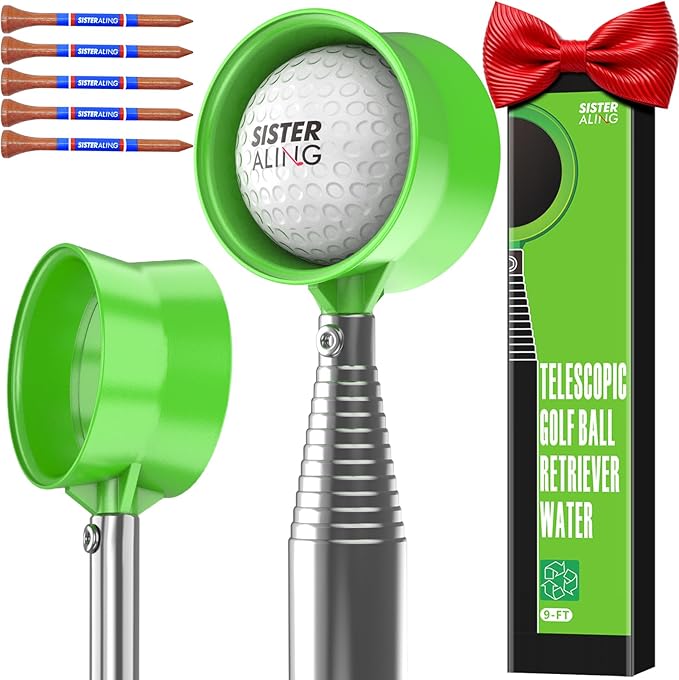 9ft/12ft Water Telescopic Golf Ball Retriever,Classic and Durable Stainless Steel Picker Upper, The Best Accessory Gift for Men and Women Golfers.