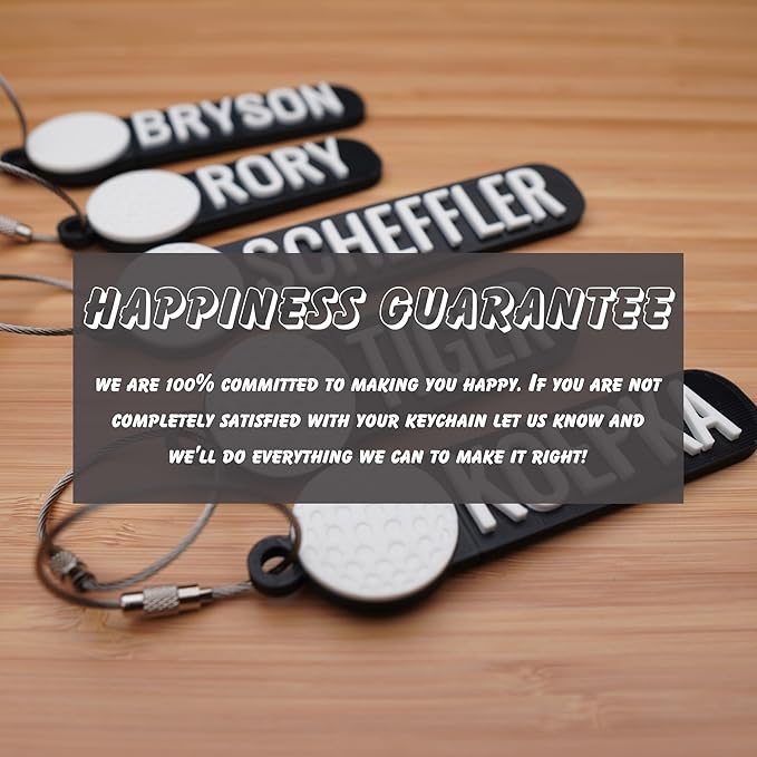 Personalized Golf Keychain, Golf Bag tags, Custom golf water bottle tags, Sports bag keychain, Golf team gift, Keyring charm, Custom golf tag