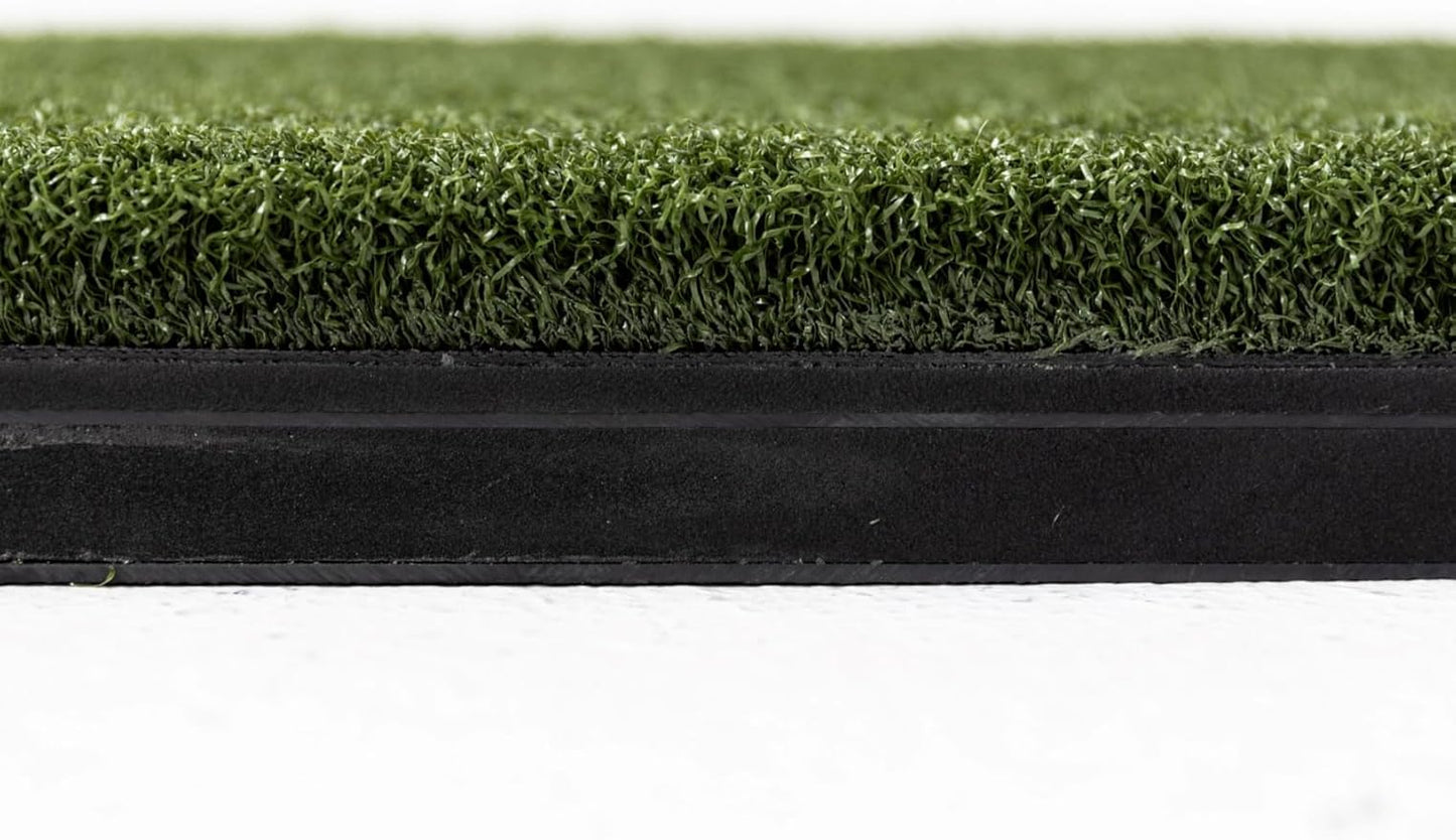 Beaver Tail Golf Simulator Mat with The Most Realistic Hitting Strip Insert for Joint Injury Prevention