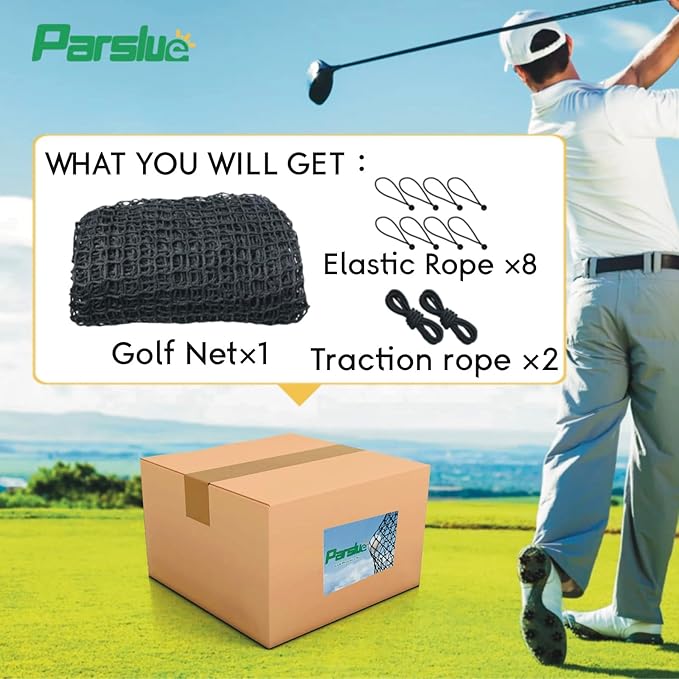 Golf Practice Net,Heavy Duty Nylon Golf Hitting Net,Golf Net Outdoor Indoor with Wire Hanging Kit,Golf Nets for Backyard Driving,Golf,Baseball, Hockey, Soccer(10/15/20/25/30ft