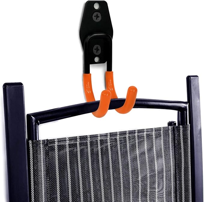 2 Pack Garage Storage Utility Hooks,Garage Garden Tool Organizer,Steel Wall Mount Hooks, Garden Small U Hooks (Type O-Orange)