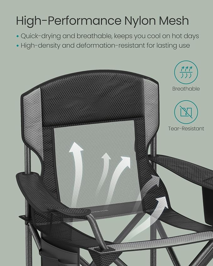 SONGMICS Camping Chair, Folding Oversized Chair, Comfortable and Heavy-Duty - Image 6