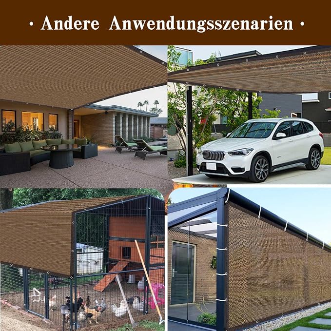 Coffee Shade Cloth 80%, Mesh Tarp - Image 8