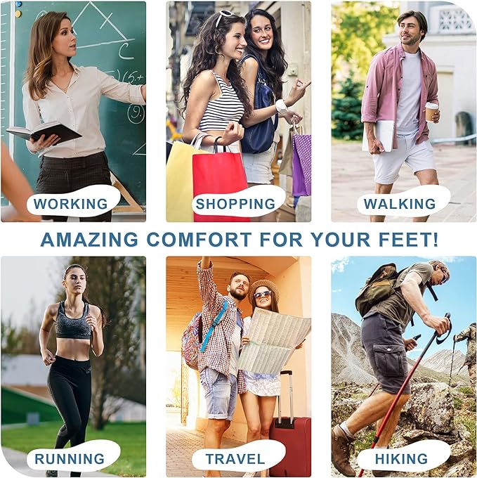 2 Pair -Shoe Inserts for Mens Memory Foam Insoles,Replacement Insoles for Work Boots Running Shoes, Cushion Shock Absorbing for Foot Pain Relief, Comfort Breathable Inner Soles 47EU,US14