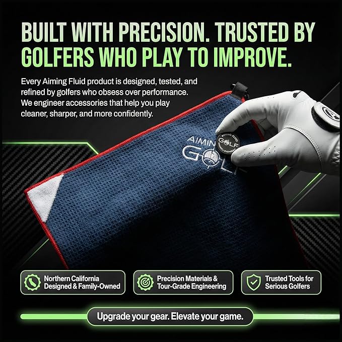 Magnetic Towel Club Glove Gear - Microfiber Rag with Magnet for Golfcart Bags for Men and Women Golfers Accessories Limited Edition 1 of 25 Christmas