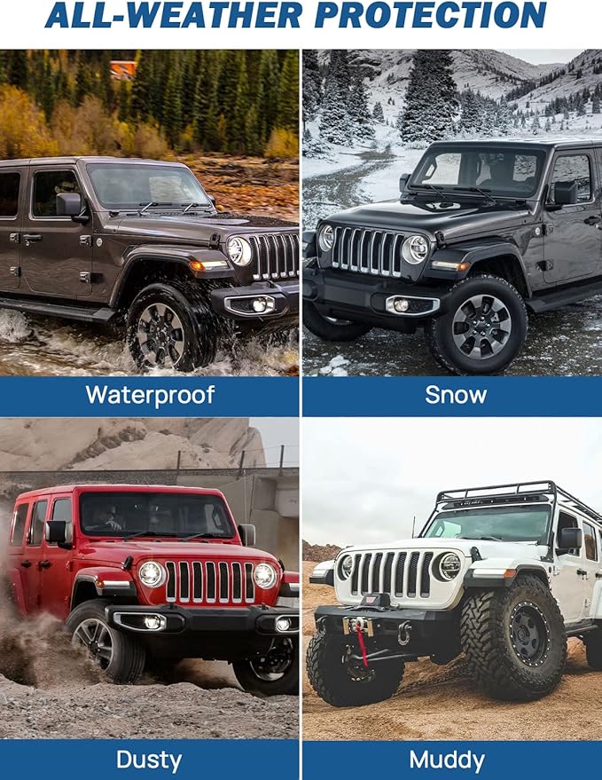 JOYTUTUS Cargo Mat fits 2018-2026 Wrangler JL 4X4 with OEM Subwoofer, All-Weather Guard Trunk Mat Cargo Liners Heavy Duty Waterproof Odorless Durable for Wrangler JL 2018-2026 4 Door - NOT FIT 4XE