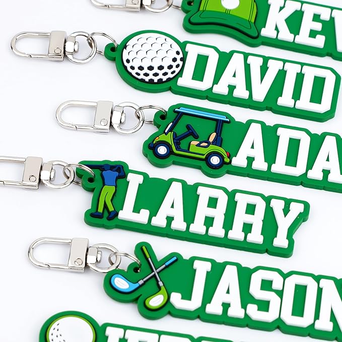 Personalized Sports Golf Keychain β Custom Name Tag, Bag Tag, Luggage Tag β Gift for Kids, Coaches, Teams