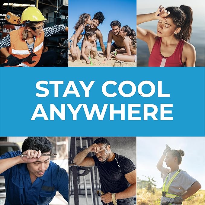 SHAKEitCOOL Original Cooling Towel – Be Cool in Style - Heat Relief, Soft, Lightweight, Sun Protection, Easy Clean - Perfect for Biking, Running, Yoga, Gym, Gardening - Pickleball