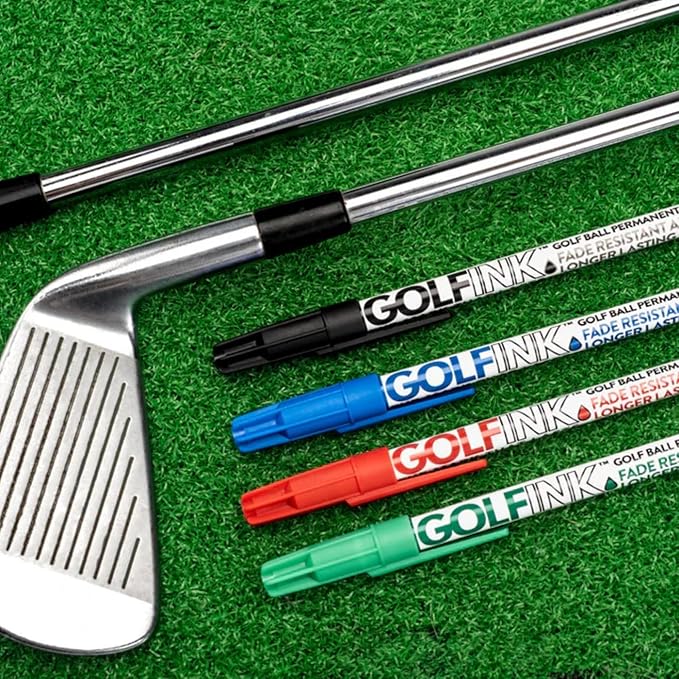 Flightpath GolfInk Marker Pens – Smudge-Free Tour Compliant Markers – Fine Tip, Leakproof Ink for Clean Golf Ball Identification or Liner Stencils – Long-Lasting, Permanent – 2 Pack (Green)
