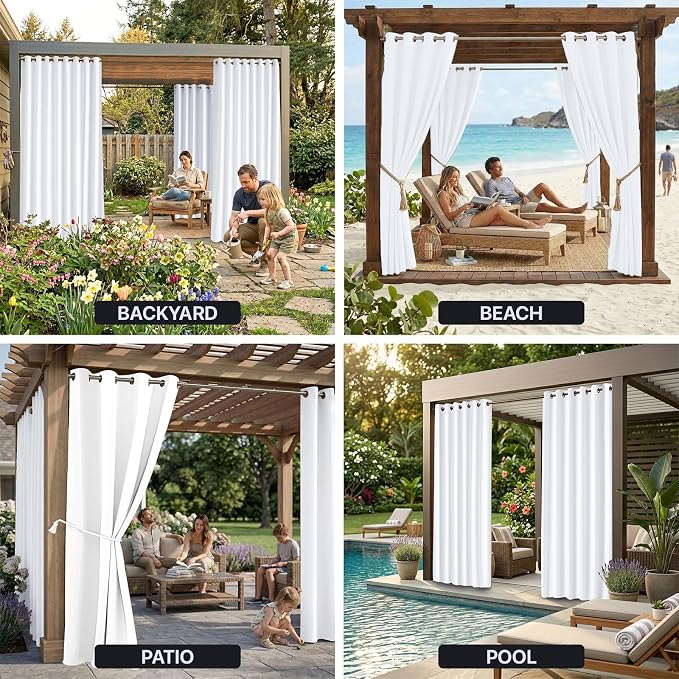 DIVA EN CAMINO DEC Outdoor Patio Curtain Waterproof Darkening Thermal Insulated - Image 9