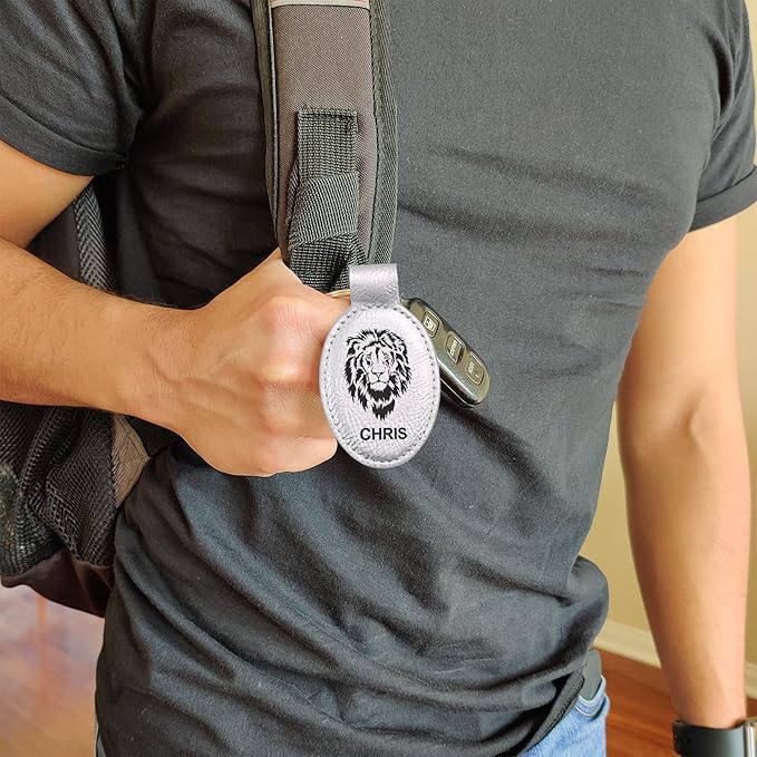 LaserGram Oval Keychain, Off Road Racer, Personalized Engraving Included (Silver)