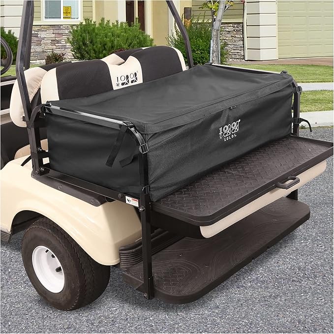 10L0L Cargo Bag for 4 Passenger Golf Carts, Storage Grocery Shopping Bag for Yamaha, EZGO TXT/RXV, Club Car DS/Precedent Golf Cart