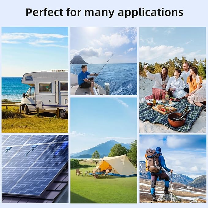 12V 300Ah LiFePO4 Battery Integrated 200A BMS 8000+ Cycling Deep Cycle Li-Ion Battery MAX 3840W Power Supports series/parallel connection, great for solar, RV, boat and off-grid use.