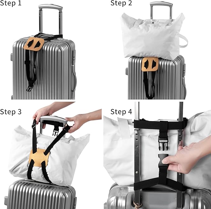 Luggage Straps Bag Bungee, Luggage Straps Suitcase Adjustable Belt,Add a Bag Easy to Travel Suitcase Elastic Strap Belt (Orange Luggage strap-1PCS)