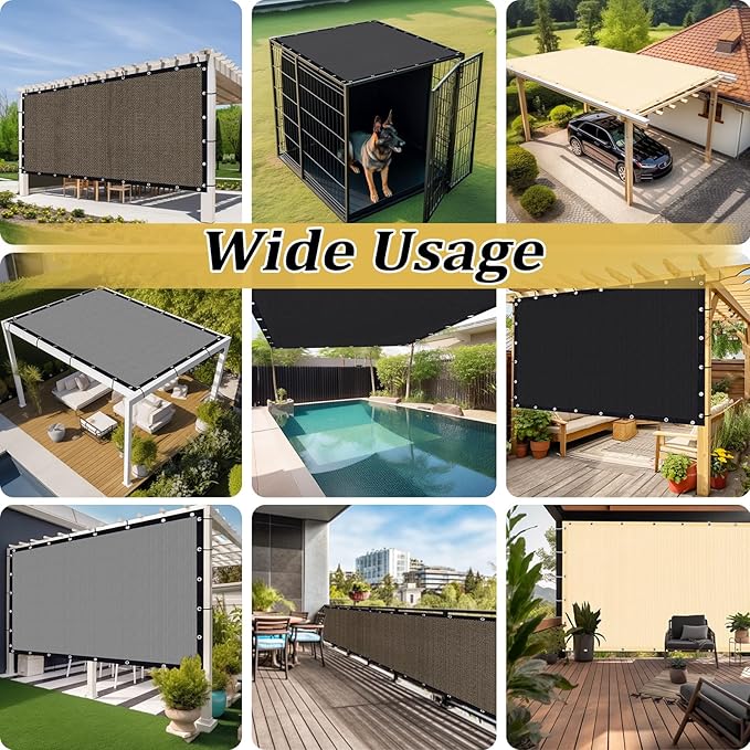 Shade&Beyond Customized Size 7' X 10' Shade Cloth - Image 6