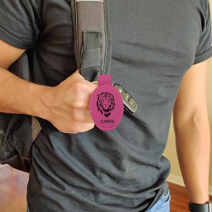 LaserGram Oval Keychain, Disc Golf, Personalized Engraving Included