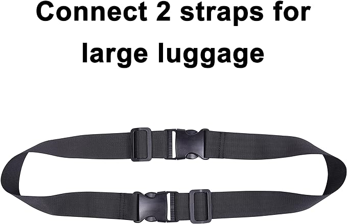 Wisdompro 2 Pcs Add a Bag Luggage Strap, Heavy Duty Adjustable Suitcase Belt Travel Attachment Travel Accessories for Connecting Your Luggage - Purple, 31 Inch