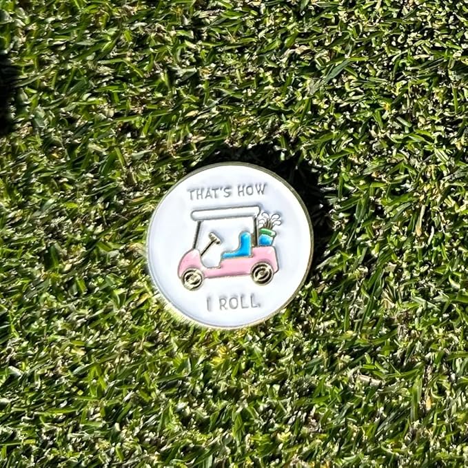 Birdie Girl Women's Golf Ball Marker Hat Clip, Magnetic Golf Ball Marker, Golf Bag Accessories
