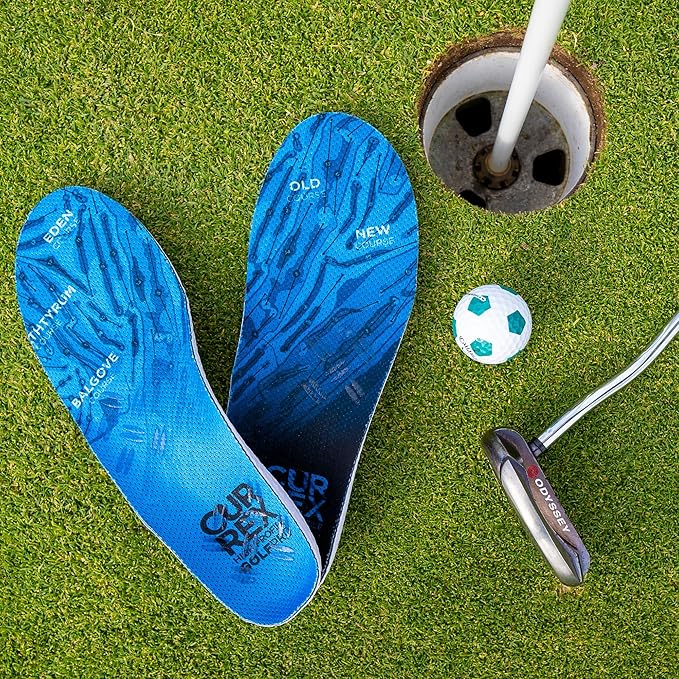 CURREX GolfPro Insoles for Golf Shoes – Arch Support Inserts to Improve Balance, Stability, Comfort & Performance, Help with Foot & Heel Pain Relief – for Men & Women – Medium Arch, Medium
