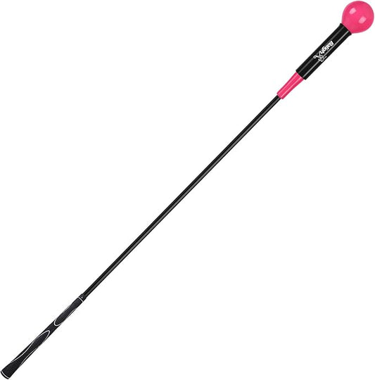 Golf Swing Trainer Aid 48"/40" Warm-Up Stick for Strength Flexibility Tempo Training Golf Practice Aid with Weighted Head Swing Corrector for Men Women