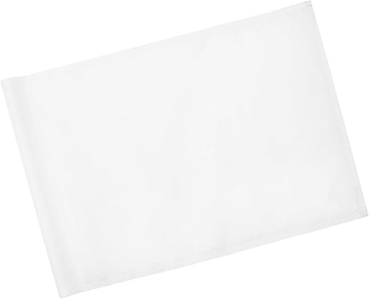 KINGTOP Golf Flag 20x14 Inch - Plain White, 420D Nylon, Tube Inserted - Standard Putting Green Flags for Backyard Practice, Golf Courses, Country Club, 1-Pack