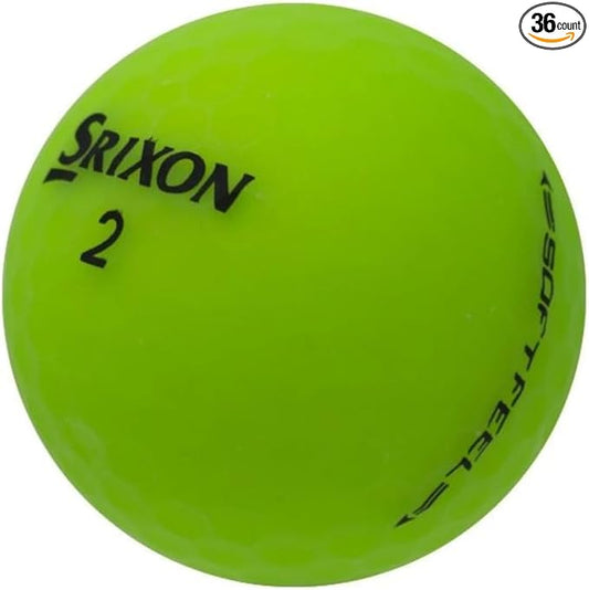 LostGolfBalls - Srixon Soft Feel Matte Green Golf Balls in Mint Condition, Recycled Used Golf Balls, AAAAA Quality, Soft Feel, Green