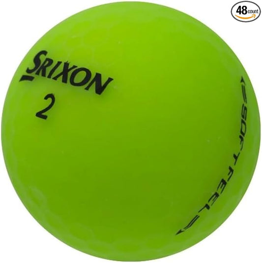 LostGolfBalls - Srixon Soft Feel Matte Green Golf Balls in Mint Condition, Recycled Used Golf Balls, AAAAA Quality, Soft Feel, Green
