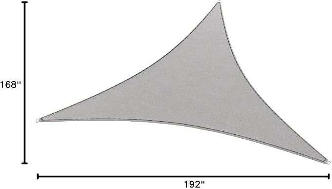 Windscreen4less 14' x 14' x 14' Sun Shade Sail Triangle Outdoor Canopy Cover UV - Image 9