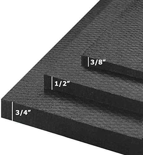 American Floor Tiles - Heavy Duty Stall Tiles - Stable/Horse Tiles - Thick, Durable Rubber Flooring Solid Black 10' x 16' Set 1/2" Thick (40 Tiles Total)