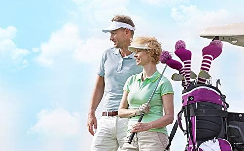 Scott Edward 1/3/4PCS Multi-Style Optional Individualized Knit Golf Club Head Covers, Driver Wood(460cc) Fairway Wood and Hybrid(UT)，for Male/Female Golfers,Custom