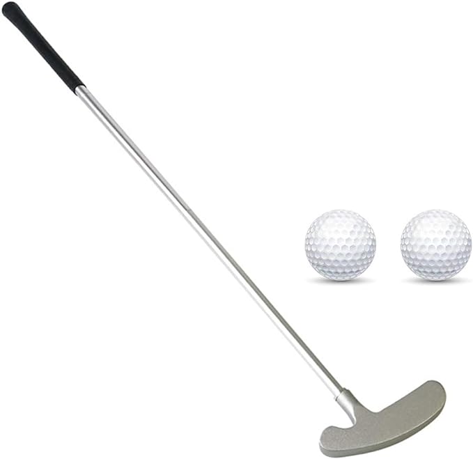 Golf Putter, Two Ways Golf Putters for Men Right/Left Handed-Indoor/Outdoor Mini Kids Club Golf Set-Sturdy Putter Shaft with 2 Plastic Practice Golf Balls for Any Putting Green Mat Home Office