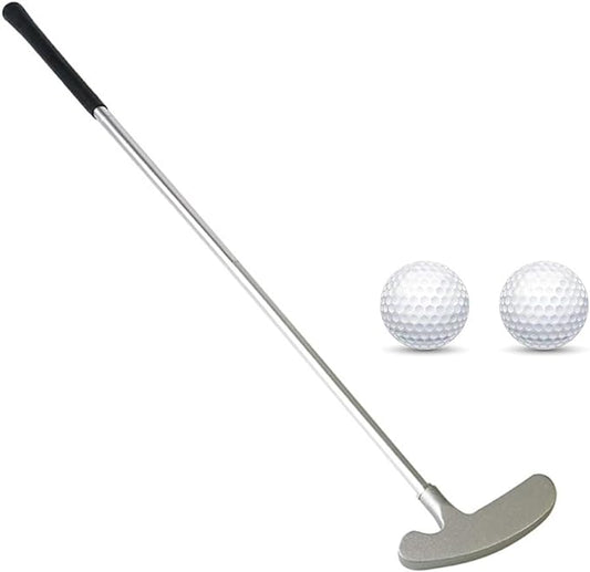 Golf Putter, Two Ways Golf Putters for Men Right/Left Handed-Indoor/Outdoor Mini Kids Club Golf Set-Sturdy Putter Shaft with 2 Plastic Practice Golf Balls for Any Putting Green Mat Home Office